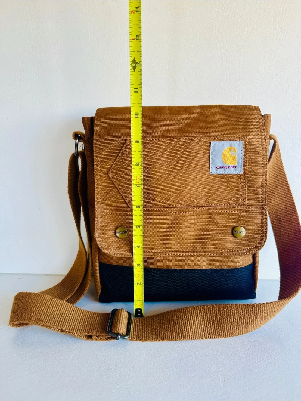 Carhartt Tan and Black Canvas Messenger Bag